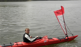 Rückenwindsegel in Aktion